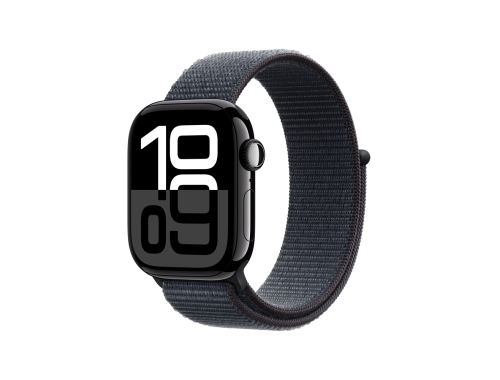 Apple Watch Series 10 GPS 42mm Jet Black Aluminium Case with Ink Sport Loop