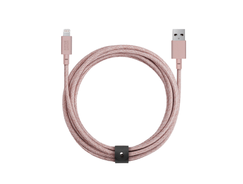 Native Union Belt Cable 3m - USB-A to Lightning - Rose