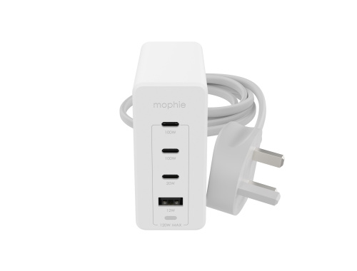 mophie - Wall Adapter 120W Multiport - White