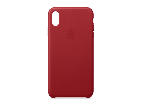 Apple iPhone XS Max Leather Case - (PRODUCT)RED