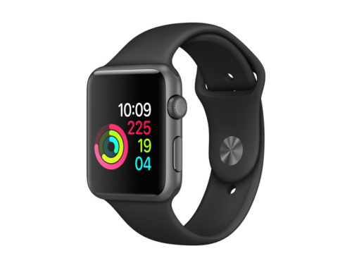 Apple Watch Series 3 GPS, 42mm Space Grey Aluminium Case with Black Sport Band