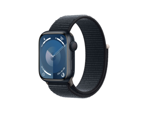 Apple Watch Series 9, 41mm Midnight Aluminium Case with Midnight Sport Loop
