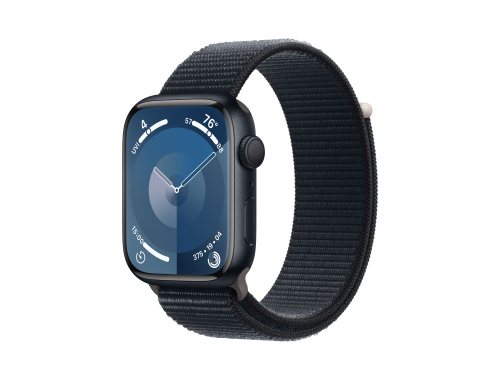 Apple Watch Series 9, 45mm Midnight Aluminium Case with Midnight Sport Loop