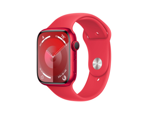 Apple Watch Series 9, 45mm (PRODUCT)Red Aluminium Case with PRODUCT)Red Sport Band - M/L