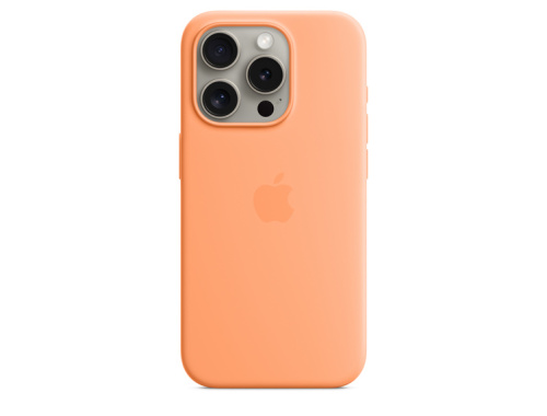 Apple Case iPhone 15 Pro Silicone with MagSafe - Orange Sorbet