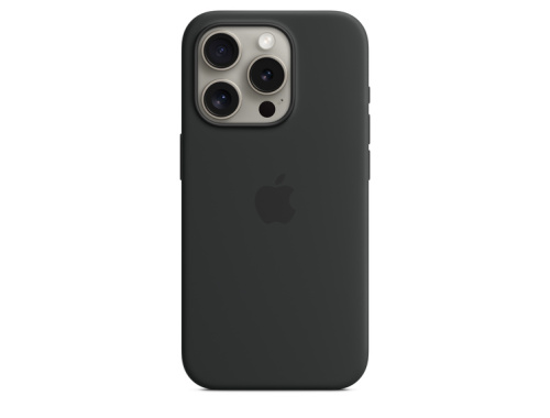 Apple Case iPhone 15 Pro Silicone with MagSafe - Black
