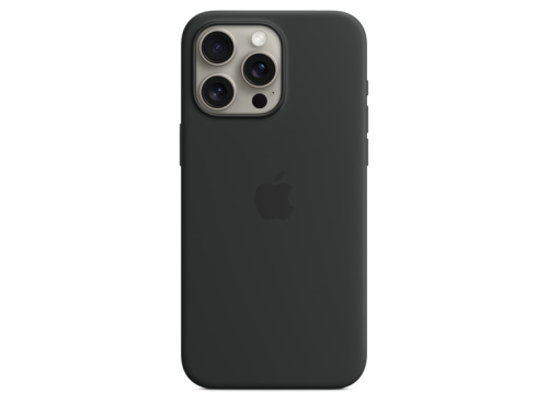 Apple Case iPhone 15 Pro Max Silicone with MagSafe - Black