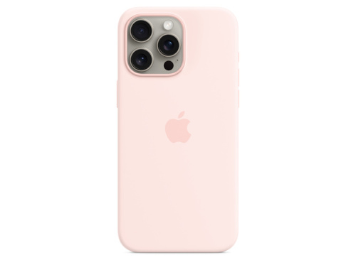 Apple Case iPhone 15 Pro Max Silicone with MagSafe - Light Pink