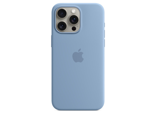 Apple Case iPhone 15 Pro Max Silicone with MagSafe - Winter Blue