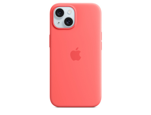 Apple Case iPhone 15 Silicone with MagSafe - Guava
