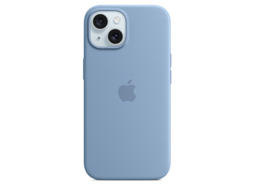Apple Case iPhone 15 Silicone with MagSafe - Winter Blue