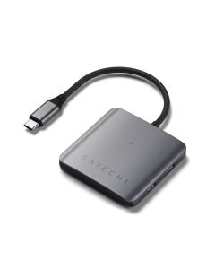 Satechi Adapter | 4-in-1 USB-C Hub with PD | Space Grey