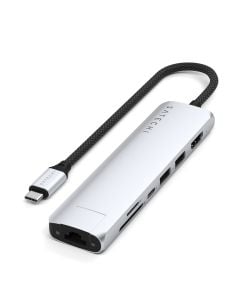 Satechi Adapter | 7-in-1 USB-C Slim Multiport Adapter | - Silver