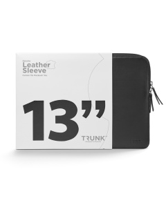 TRUNK 13" MacBook Pro & Air Leather Sleeve - Black