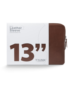 TRUNK 13" MacBook Pro & Air Leather Sleeve - Brown