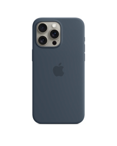 Apple Case iPhone 15 Pro Max Silicone with MagSafe - Storm Blue