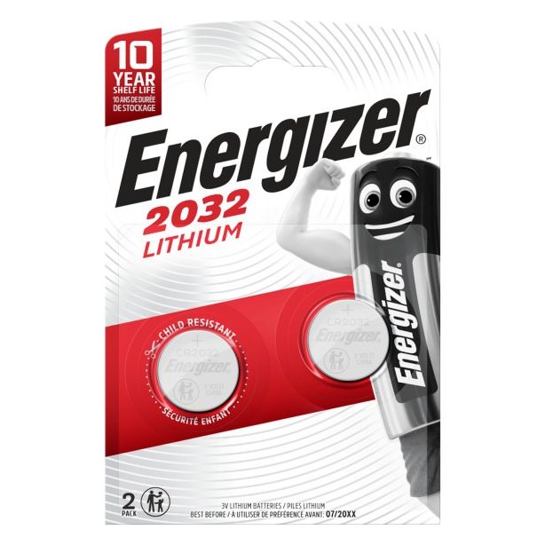Energizer 2032 Lithium Coin Battery, 2 Pack main product photo