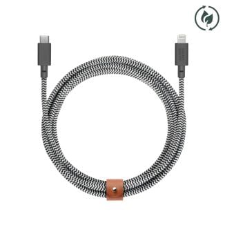 Native Union Cable USB-C to Lightning | Belt Leather Strap | 3M - Zebra