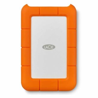 LaCie Hard Drive 2TB USB-C | Rugged - Orange / Silver