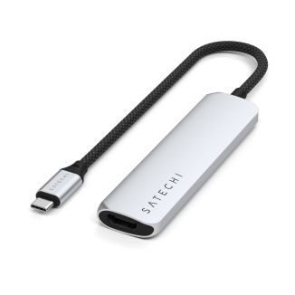 Satechi Adapter | 4-in-1 USB-C Slim Multiport Adapter 4K | - Silver