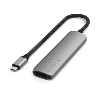 Satechi Adapter | 4-in-1 USB-C Slim Multiport Adapter 4K | - Space Grey