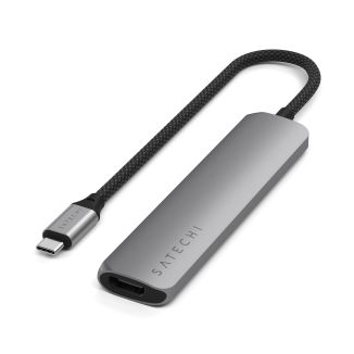 Satechi Adapter | 6-in-1 USB-C Slim Multiport Adapter | - Space Grey