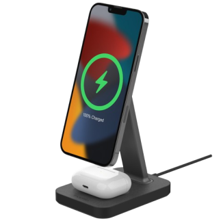Mophie Wireless Charger Stand for iPhone | AirPods / Pro - Black