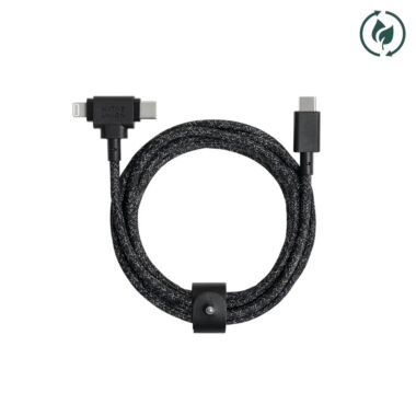Native Union BELT DUO Cable (USB-C to USB-C & Lightning) - Cosmos