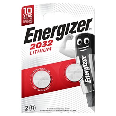 Energizer 2032 Lithium Coin Battery, 2 Pack