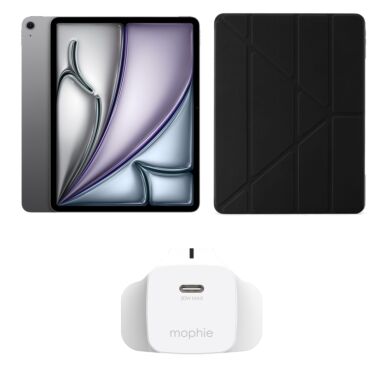 iPad Air 13-inch M3 (Space Gray)  bundle with Power Adapter and Case