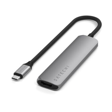 Satechi Adapter | 4-in-1 USB-C Slim Multiport Adapter 4K | - Space Grey