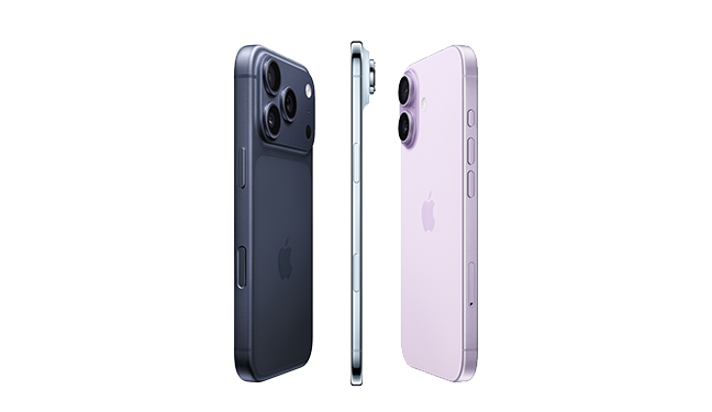 iPhone 16 Pro, iPhone 16 and iPhone 16e