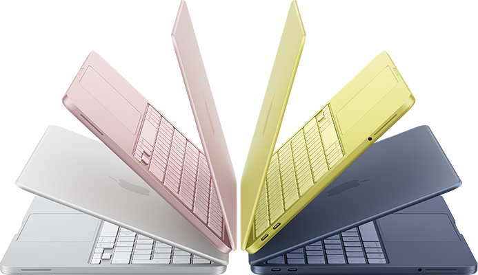 MacBook computers showing different finishes