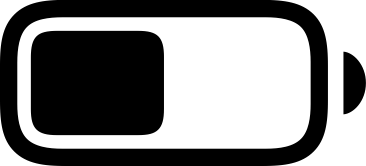 Apple icon of battery half full
