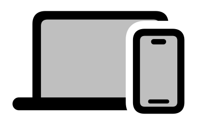 Apple icon of iPhone and Mac