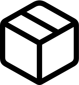 Apple icon of box to represent shipping