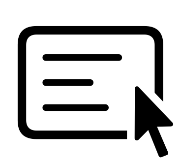 Apple icon of open file with cursor